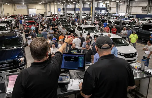 Car auction in progress