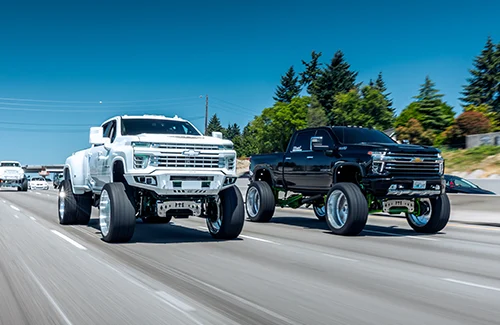 Oversized truck on road