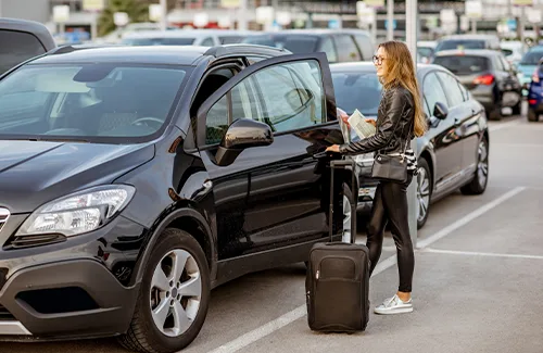 Getting into rental car