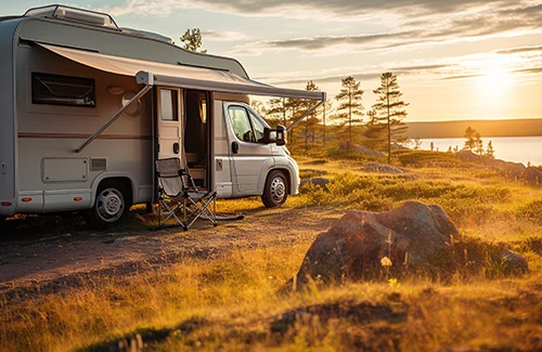 Camper in the outdoors