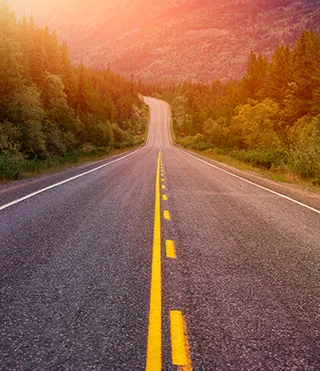 A highway over hills
