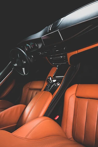 Interior of luxury car